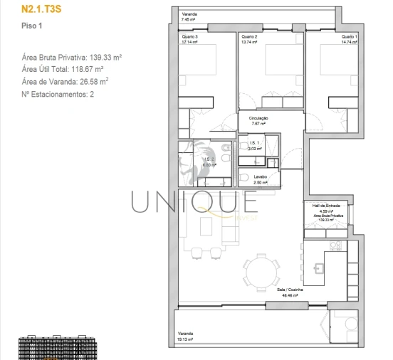 Apartamento T3 para Venda em Glória e Vera Cruz Foto 36