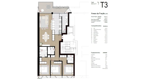 Apartamento T3 para Venda em Canidelo