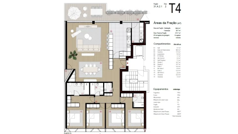 Apartamento T4 para Venda em Canidelo