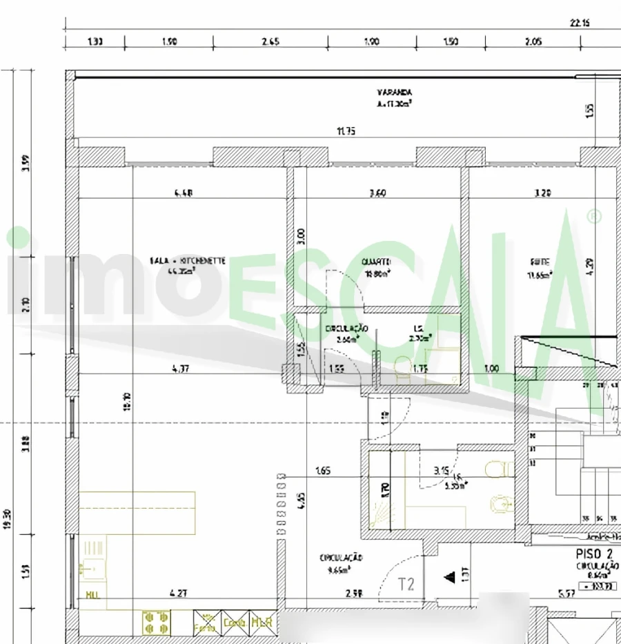 Apartamento T2 para Venda em Marvila, Ribeira Santarém, São Salvador, São Nicolau Foto 23