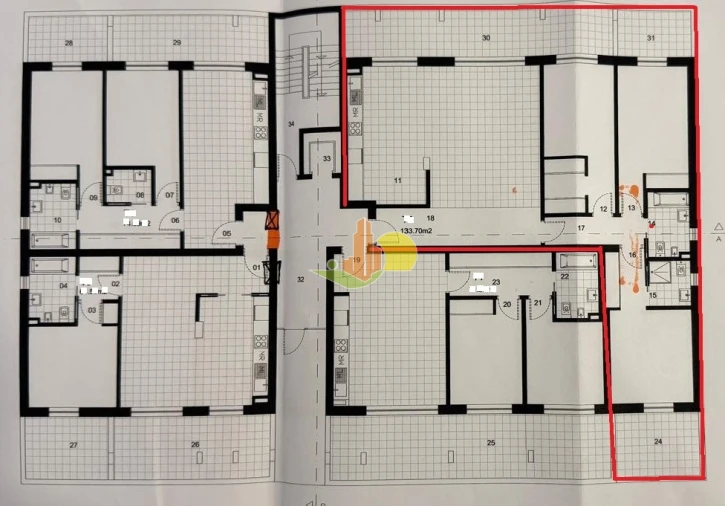 Apartamento T3 para Venda em Tavarede Planta 1