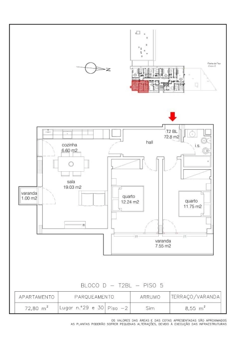 Apartamento T2 para Venda em Buarcos
