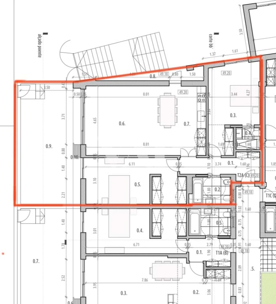 Apartamento T2 para Venda em Almancil Planta 1