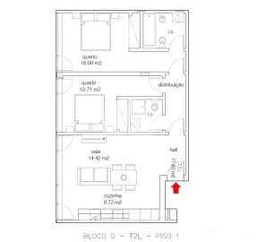 Apartamento T2 para Venda em Buarcos