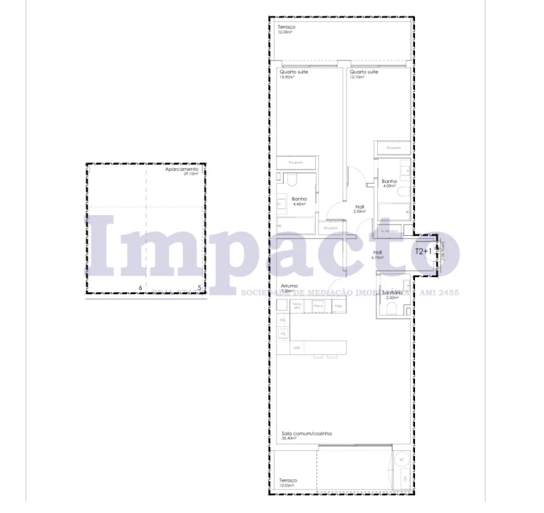 Apartamento T2 para Venda em São João da Madeira Foto 20