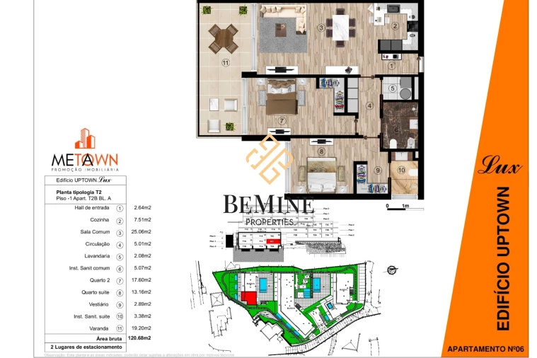 Apartamento T2 para Venda em Funchal (Santa Luzia) Planta 1