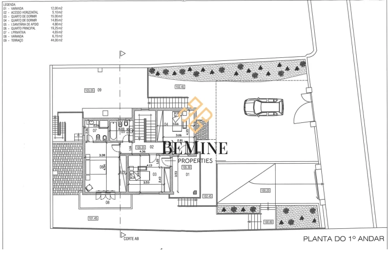 Moradia T3 para Venda em São Roque Planta 3