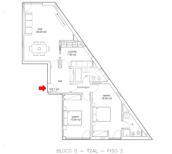 Apartamento T2 para Venda em Buarcos Foto 11