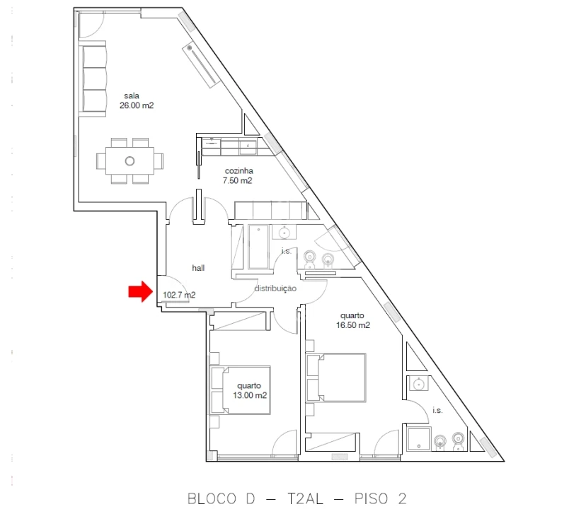 Apartamento T2 para Venda em Buarcos Foto 11