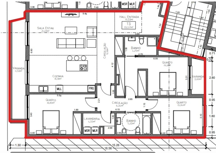 Apartamento T3 para Venda em O. Azeméis, Riba-Ul, Ul, Macinhata Seixa, Madail Planta 1