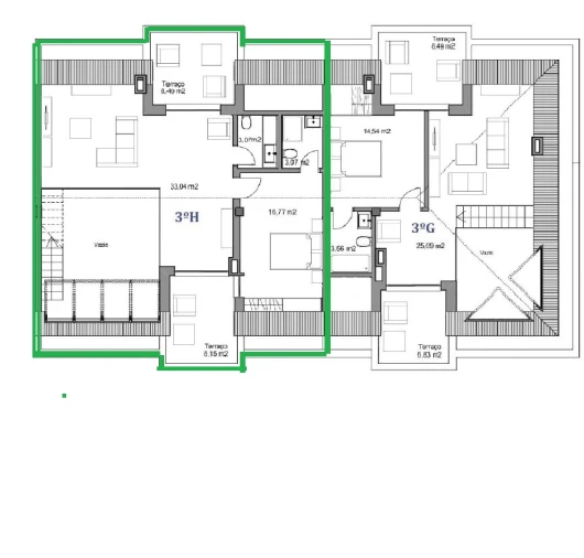 Apartamento T4 para Venda em Viseu Planta 2