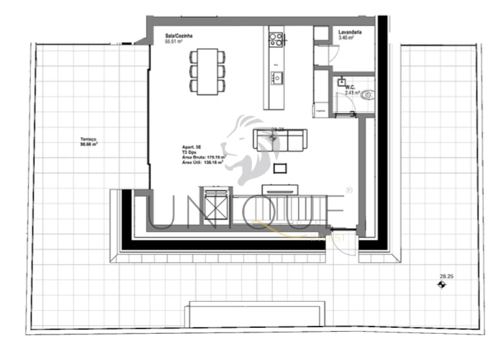 Apartamento T3 para Venda em Glória e Vera Cruz Planta 2