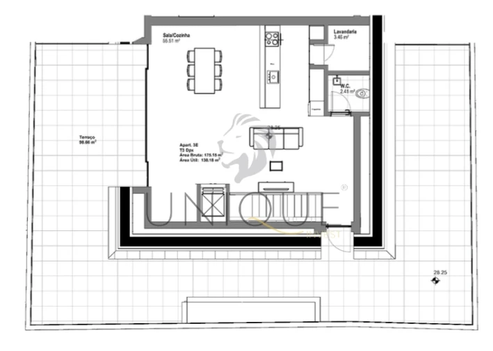 Apartamento T3 para Venda em Glória e Vera Cruz Planta 2