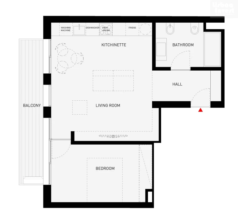 Apartamento T1 para Venda em Avenidas Novas Foto 7