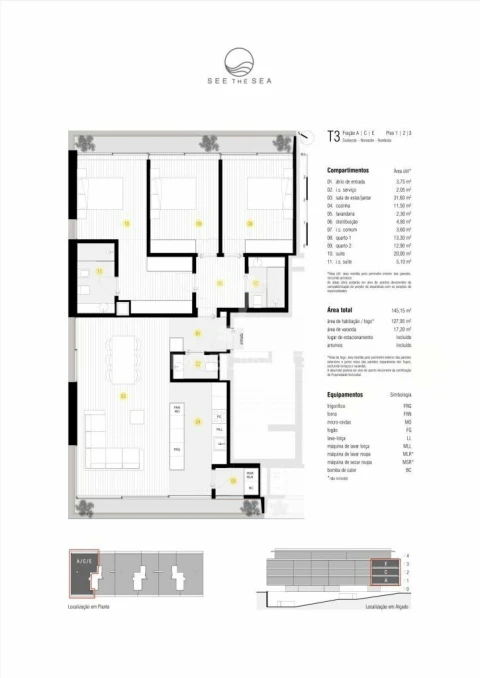 Apartamento T3 para Venda em Canidelo