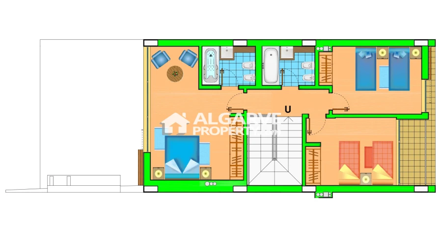 Apartamento T5 para Venda em Quarteira Planta 1