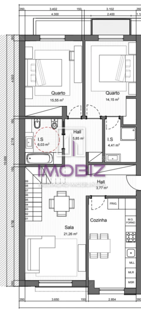 Apartamento T3 para Venda em Glória e Vera Cruz