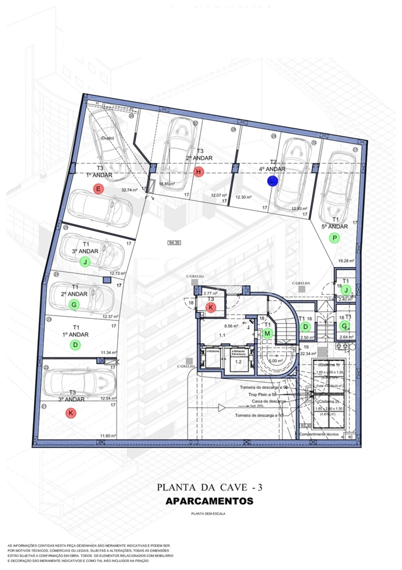 Apartamento T3 para Venda em Cidade da Maia Planta 2