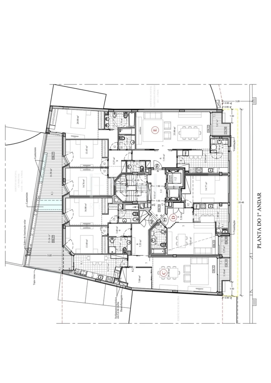 Apartamento T3 para Venda em Cidade da Maia Planta 3