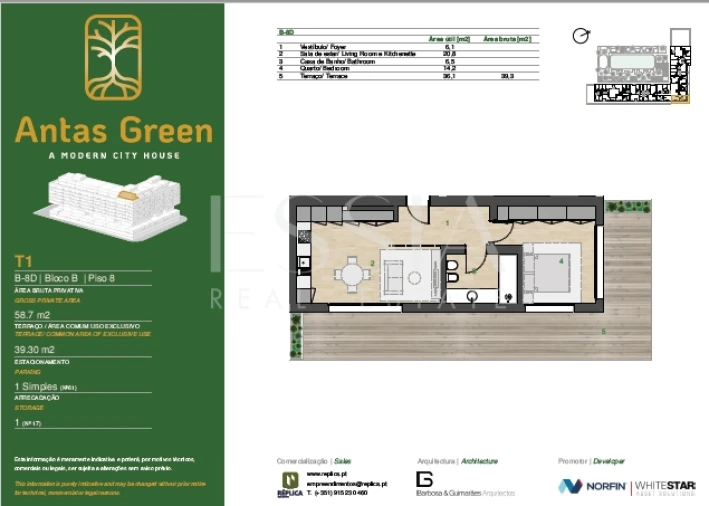 Apartamento T1 para Venda em Campanhã Planta 1