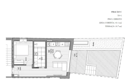 Apartamento T1 para Venda em Lordelo do Ouro e Massarelos