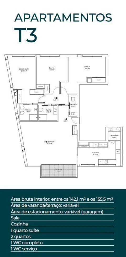 Apartamento T3 para Venda em Arcozelo
