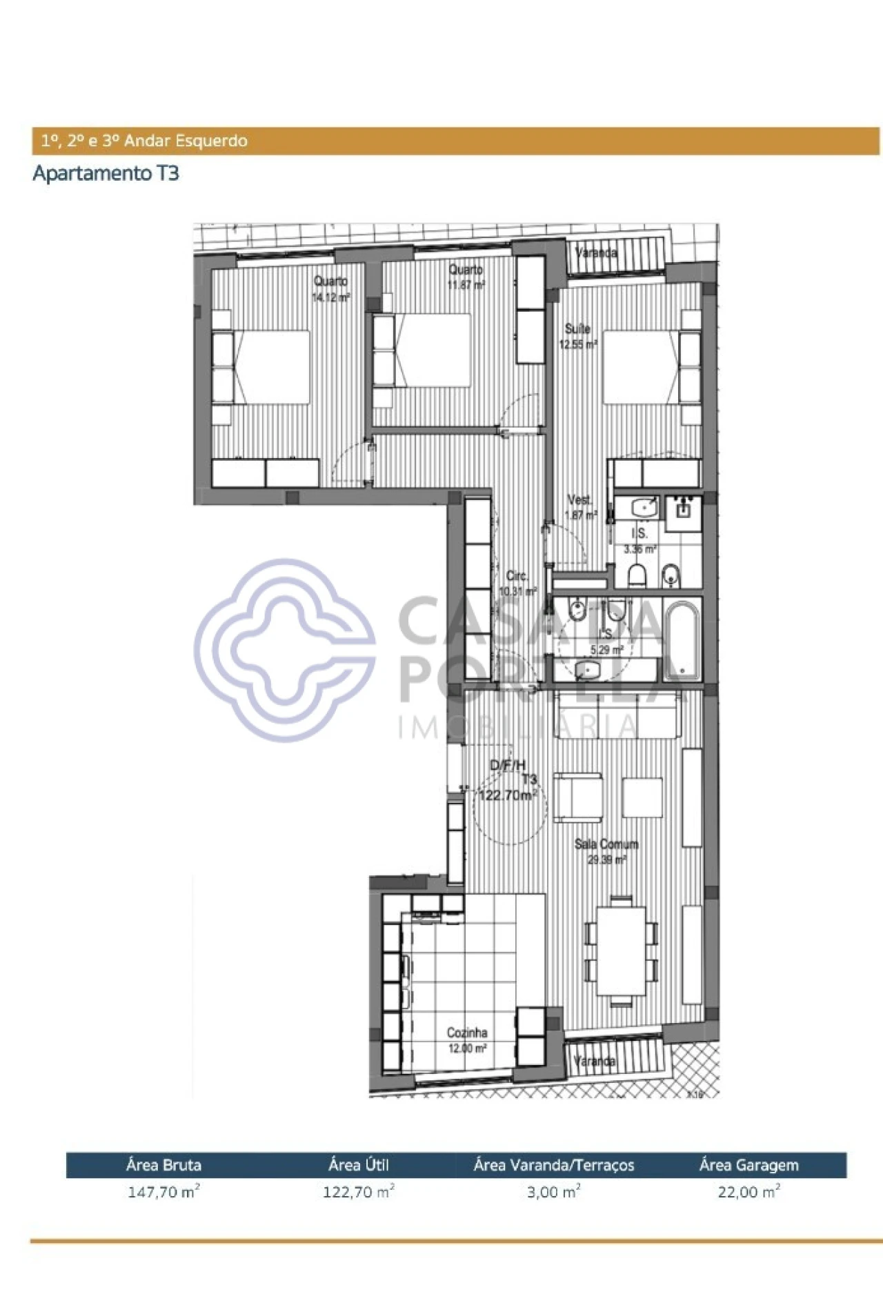 Apartamento T3 para Venda em Espinho Foto 17