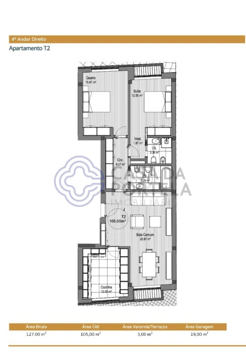 Apartamento T2 para Venda em Espinho