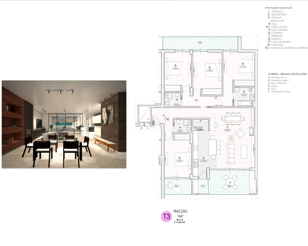 Apartamento T4 para Venda em São Brás de Alportel Planta 1