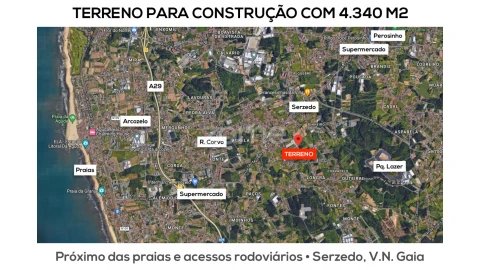 Terreno para Venda em Serzedo e Perosinho