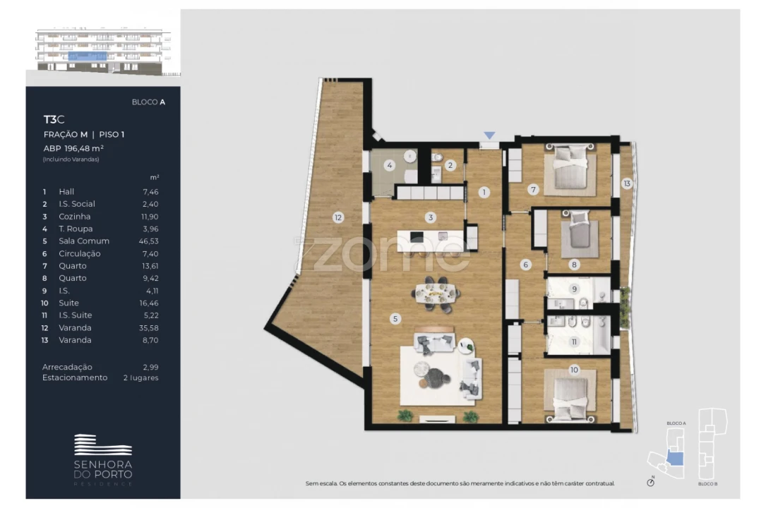 Apartamento T3 para Venda em Ramalde Foto 47
