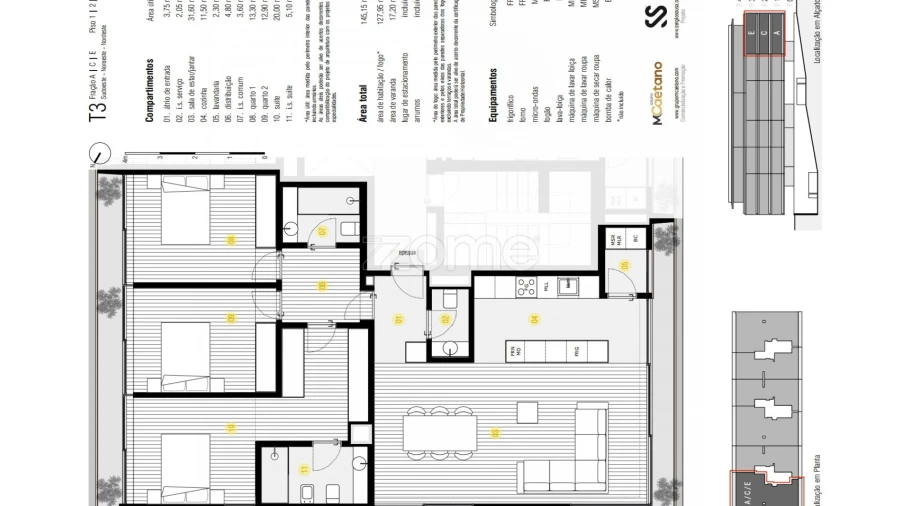 Apartamento T3 para Venda em Canidelo Foto 3