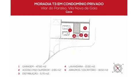 Moradia T3 para Venda em Mafamude e Vilar do Paraíso