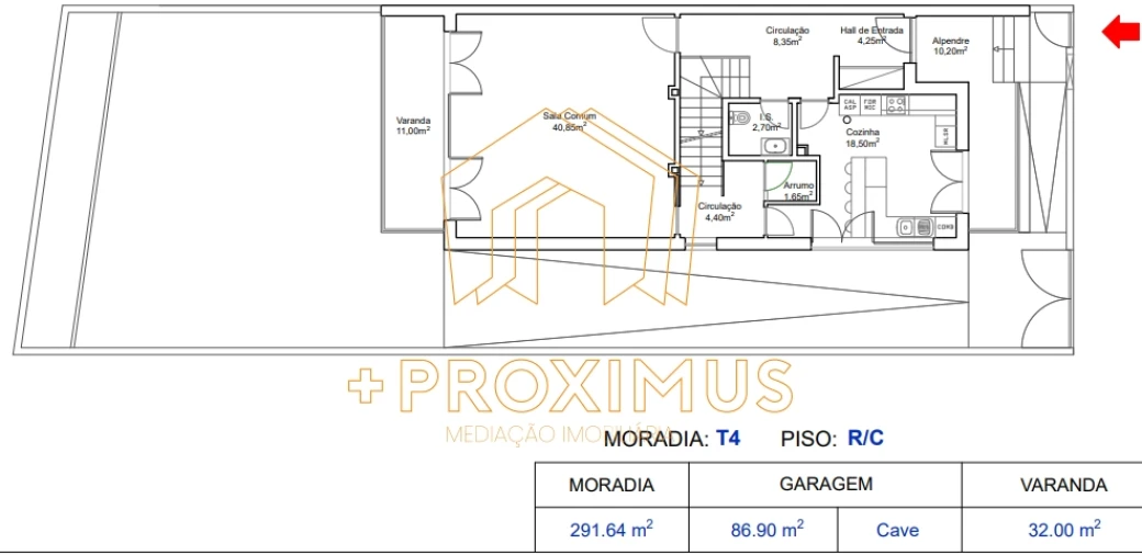 Moradia T4 para Venda em Buarcos Planta 2