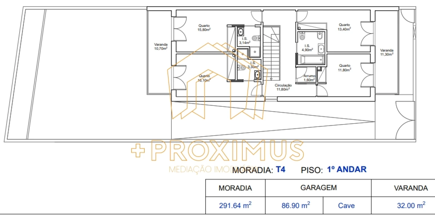 Moradia T4 para Venda em Buarcos Planta 3