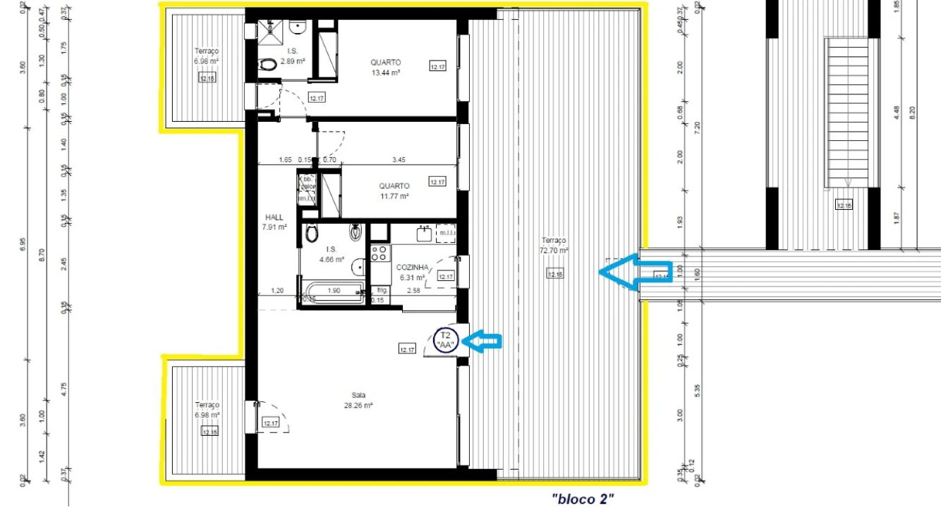 Apartamento T2 para Venda em Conceição e Cabanas de Tavira Planta 4
