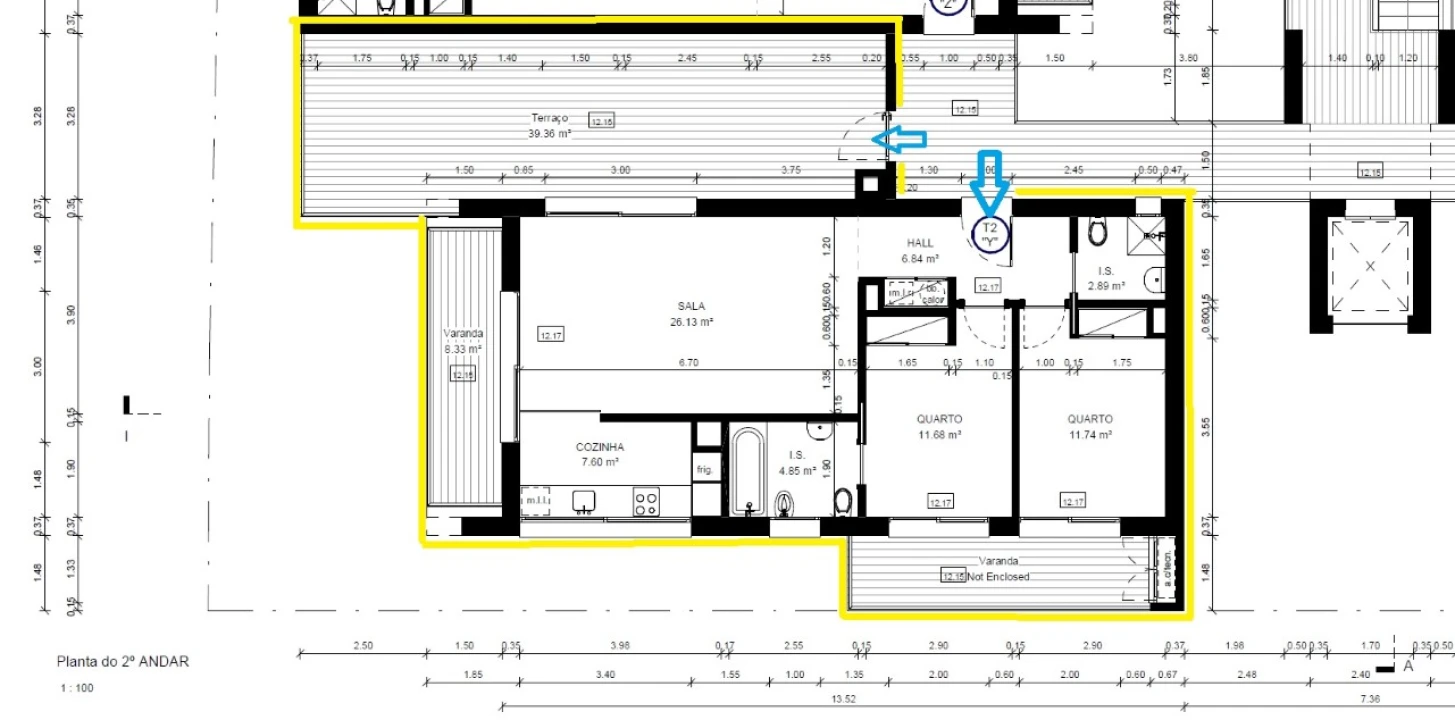 Apartamento T2 para Venda em Conceição e Cabanas de Tavira Planta 5