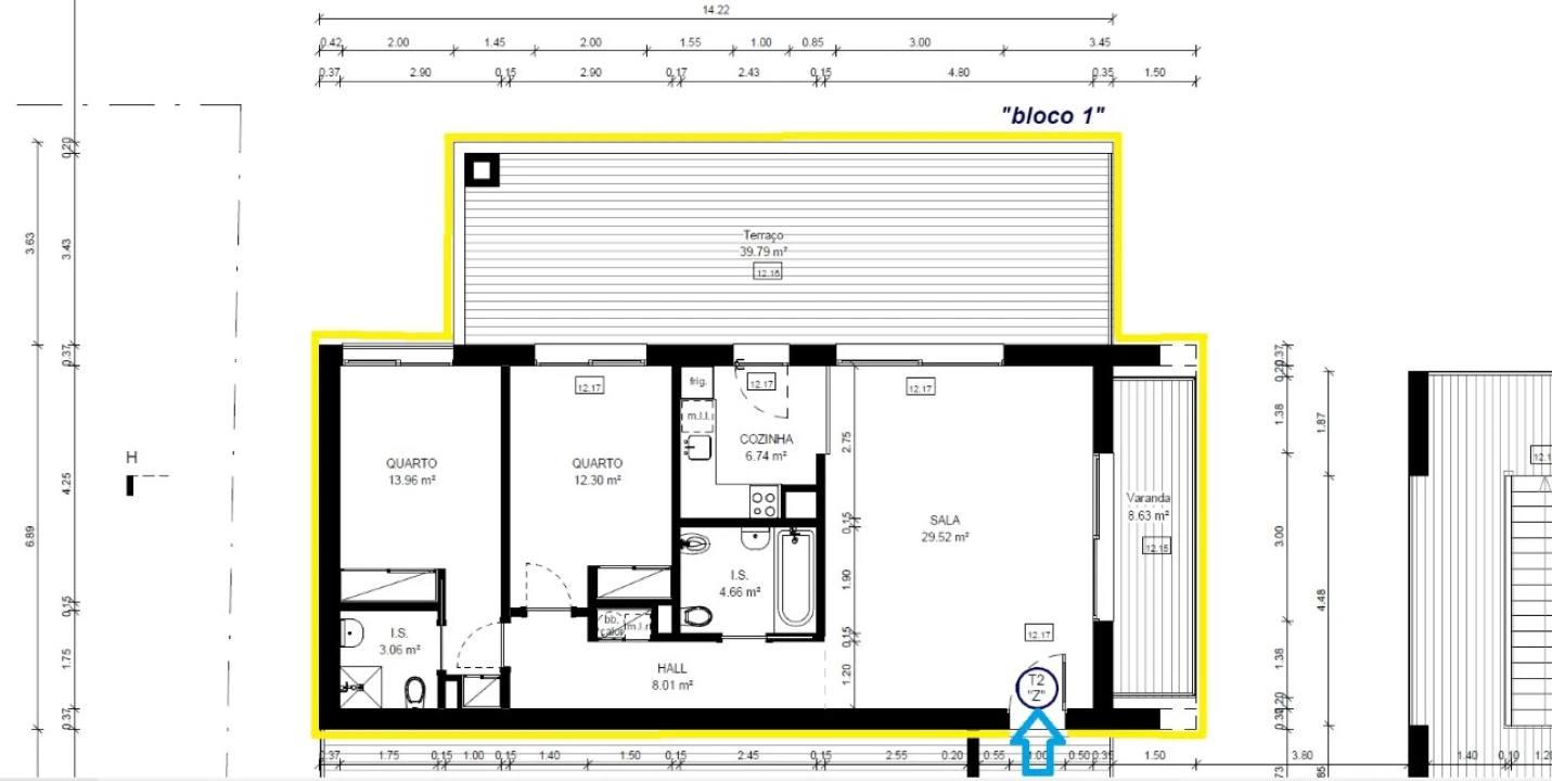 Apartamento T2 para Venda em Conceição e Cabanas de Tavira Planta 6
