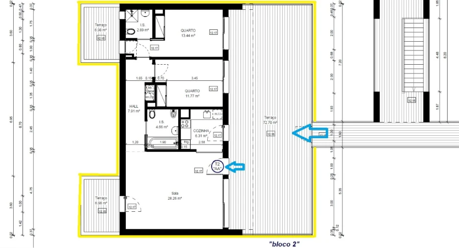 Apartamento T2 para Venda em Conceição e Cabanas de Tavira Planta 4