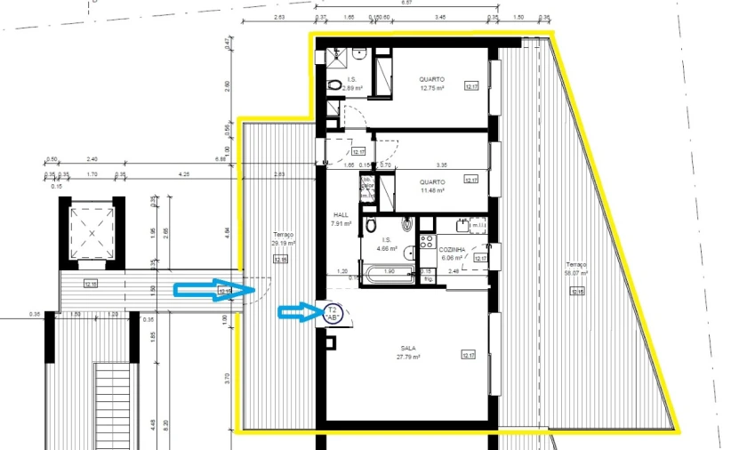 Apartamento T2 para Venda em Conceição e Cabanas de Tavira Planta 3