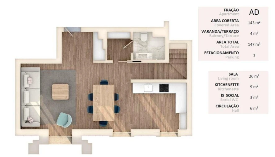 Apartamento T2 para Venda em Alvalade Foto 20