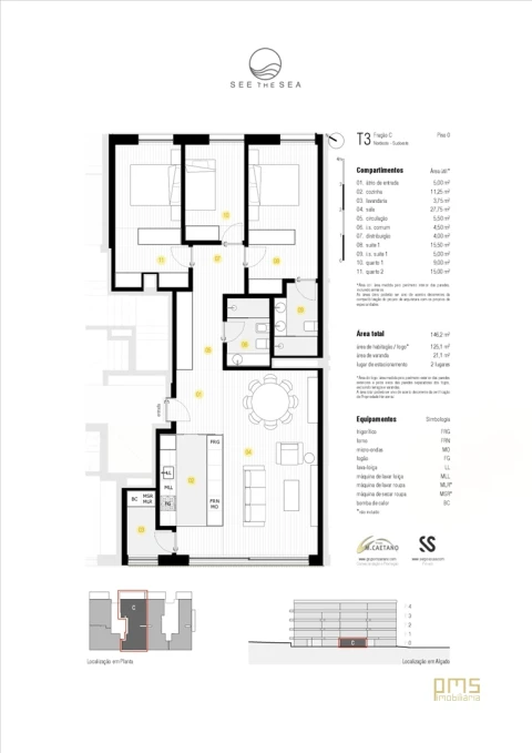 Apartamento T3 para Venda em Canidelo