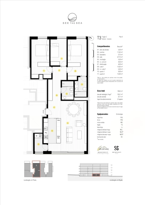 Apartamento T3 para Venda em Canidelo