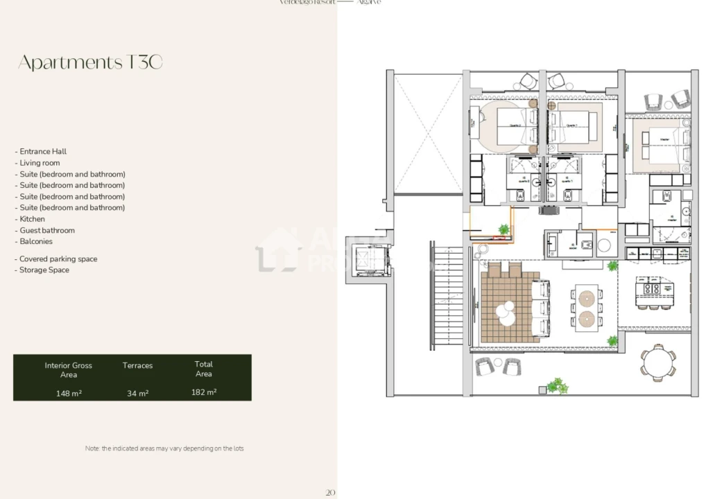 Apartamento T3 para Venda em Altura Planta 4