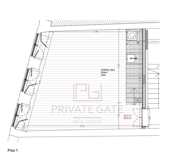 Apartamento T2 para Venda em Cedofeita, Santo Ildefonso, Sé, Miragaia, São Nicolau e Vitória Foto 26