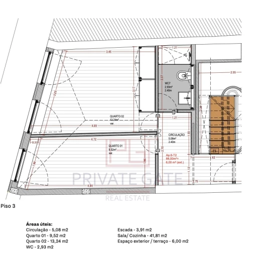 Apartamento T2 para Venda em Cedofeita, Santo Ildefonso, Sé, Miragaia, São Nicolau e Vitória Foto 35