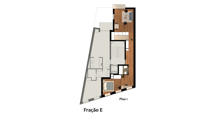 Apartamento T1 para Venda em Cedofeita, Santo Ildefonso, Sé, Miragaia, São Nicolau e Vitória Planta 1