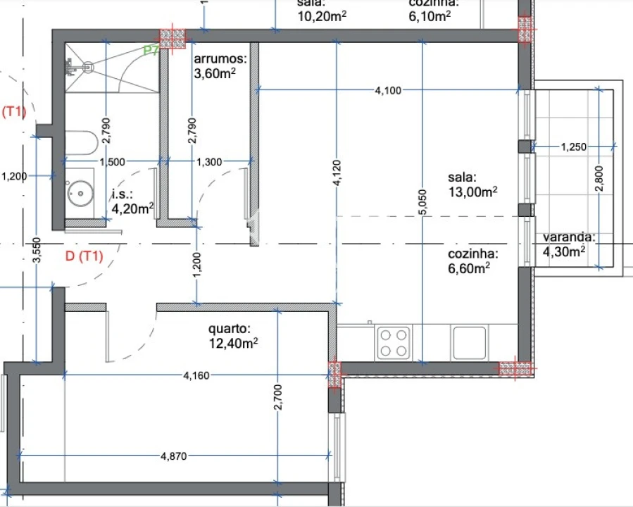 Apartamento T1 para Venda em Madalena Foto 1