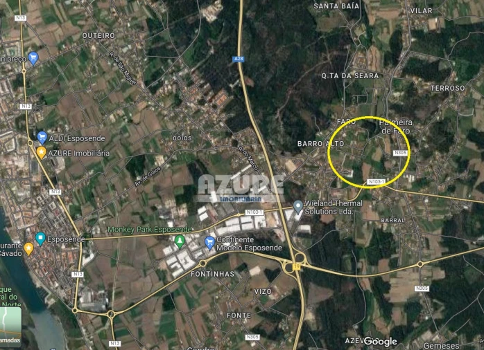 Terreno P/ Moradia para Venda em Palmeira de Faro e Curvos Foto 1