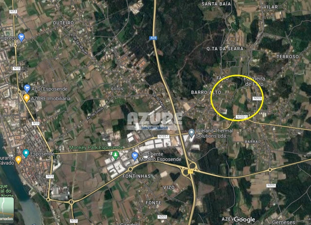 Terreno P/ Moradia para Venda em Palmeira de Faro e Curvos Foto 1